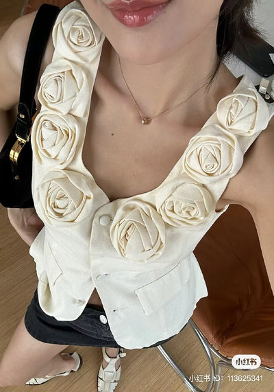 LOIRE LINEN TOP IN IVORY