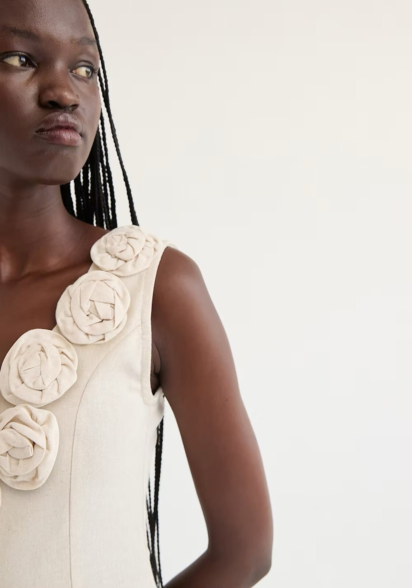 PERNILLE LINEN DRESS IN BEIGE MELANGE