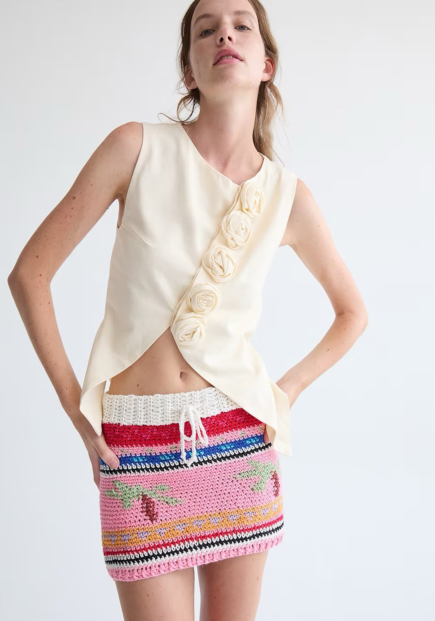 ILEANA LINEN BLOUSE IN IVORY