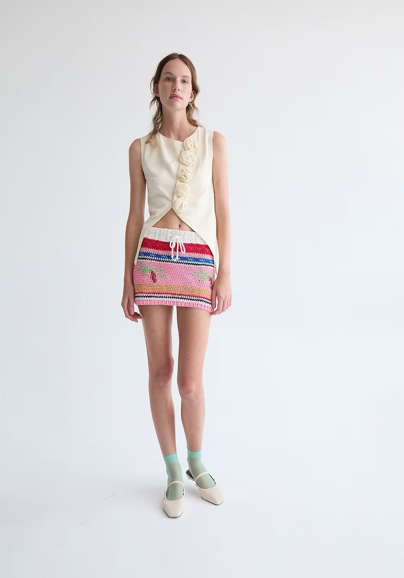 ILEANA LINEN BLOUSE IN IVORY