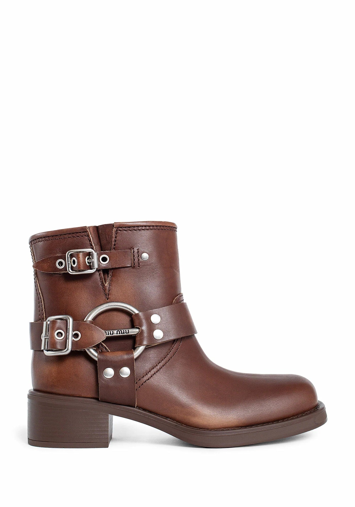 MIU MIU WOMAN BROWN BOOTS