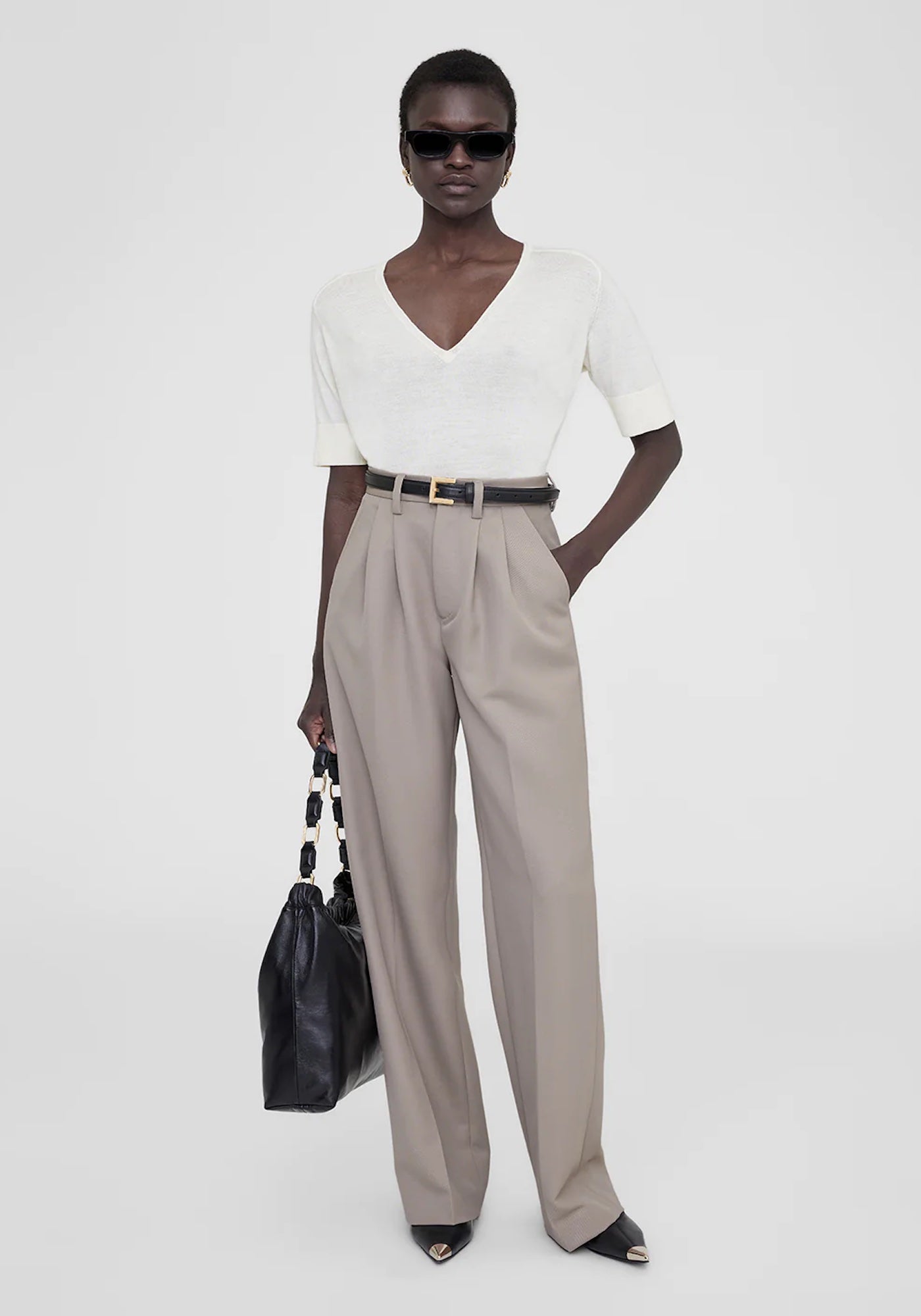 CARRIE PANT IN TAUPE
