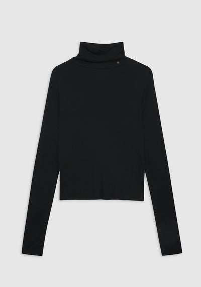 LIA TOP IN BLACK CASHMERE BLEND