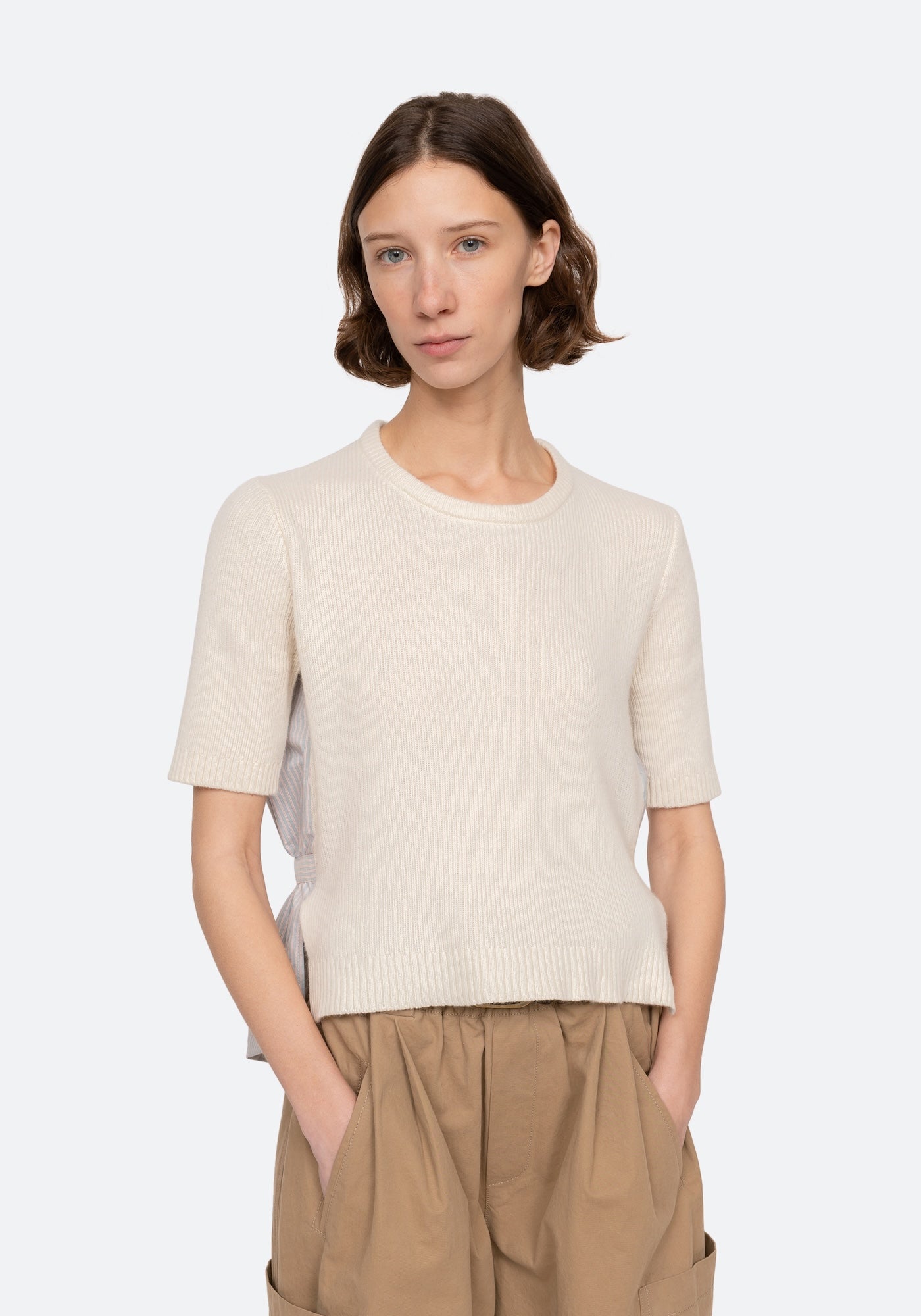 LAVINIA STRIPED PULL OVER IN CREAM