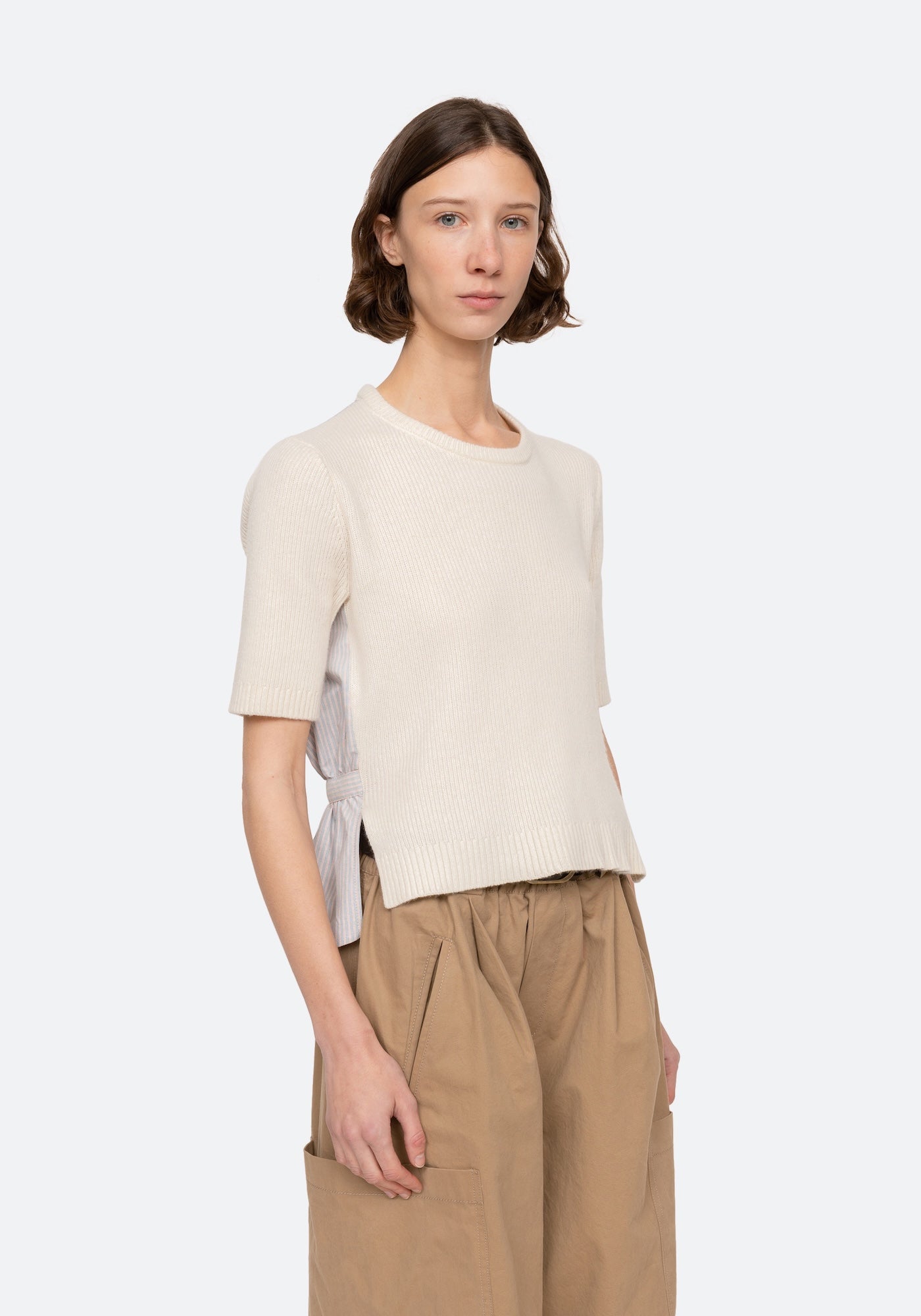 LAVINIA STRIPED PULL OVER IN CREAM