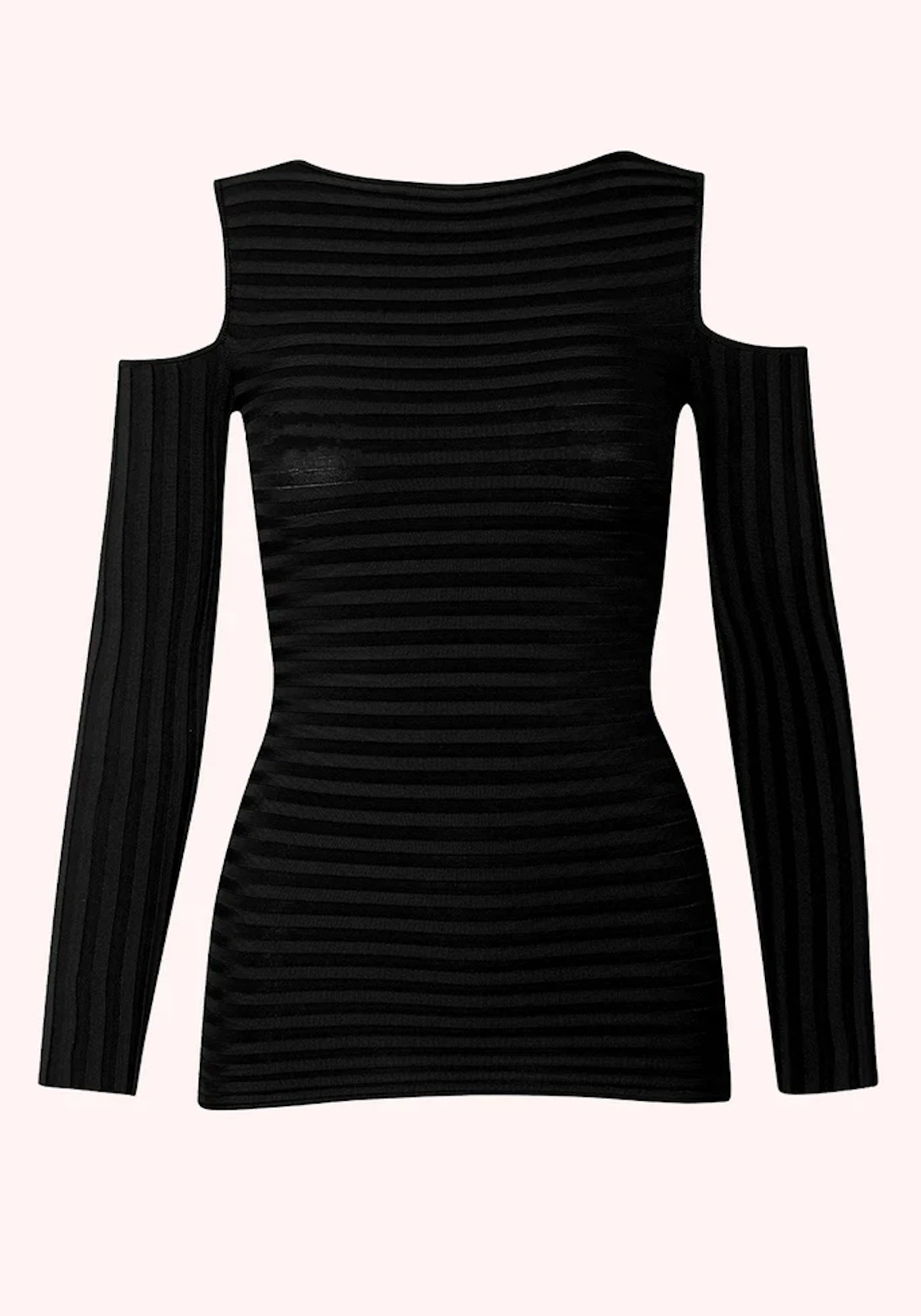 CULTURA RIBBED BLOUSE IN NEGRO