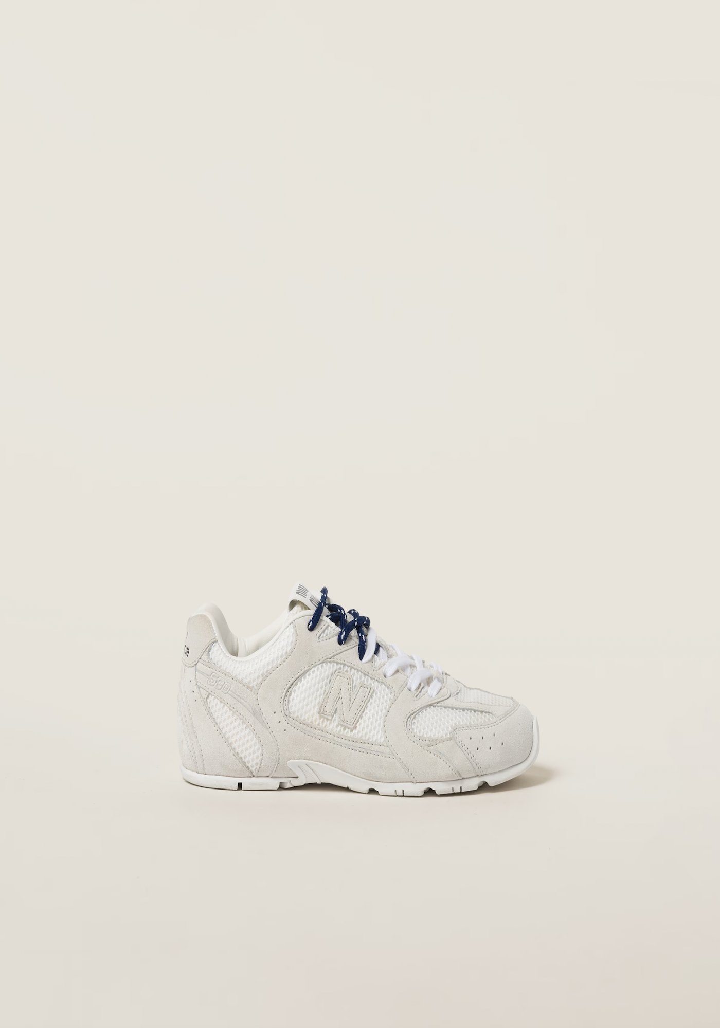 NEW BALANCE X MIU MIU 530 SL SUEDE AND MESH SNEAKERS