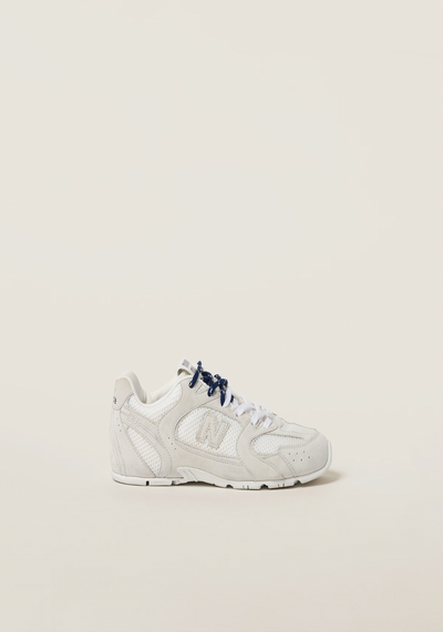 NEW BALANCE X MIU MIU 530 SL SUEDE AND MESH SNEAKERS