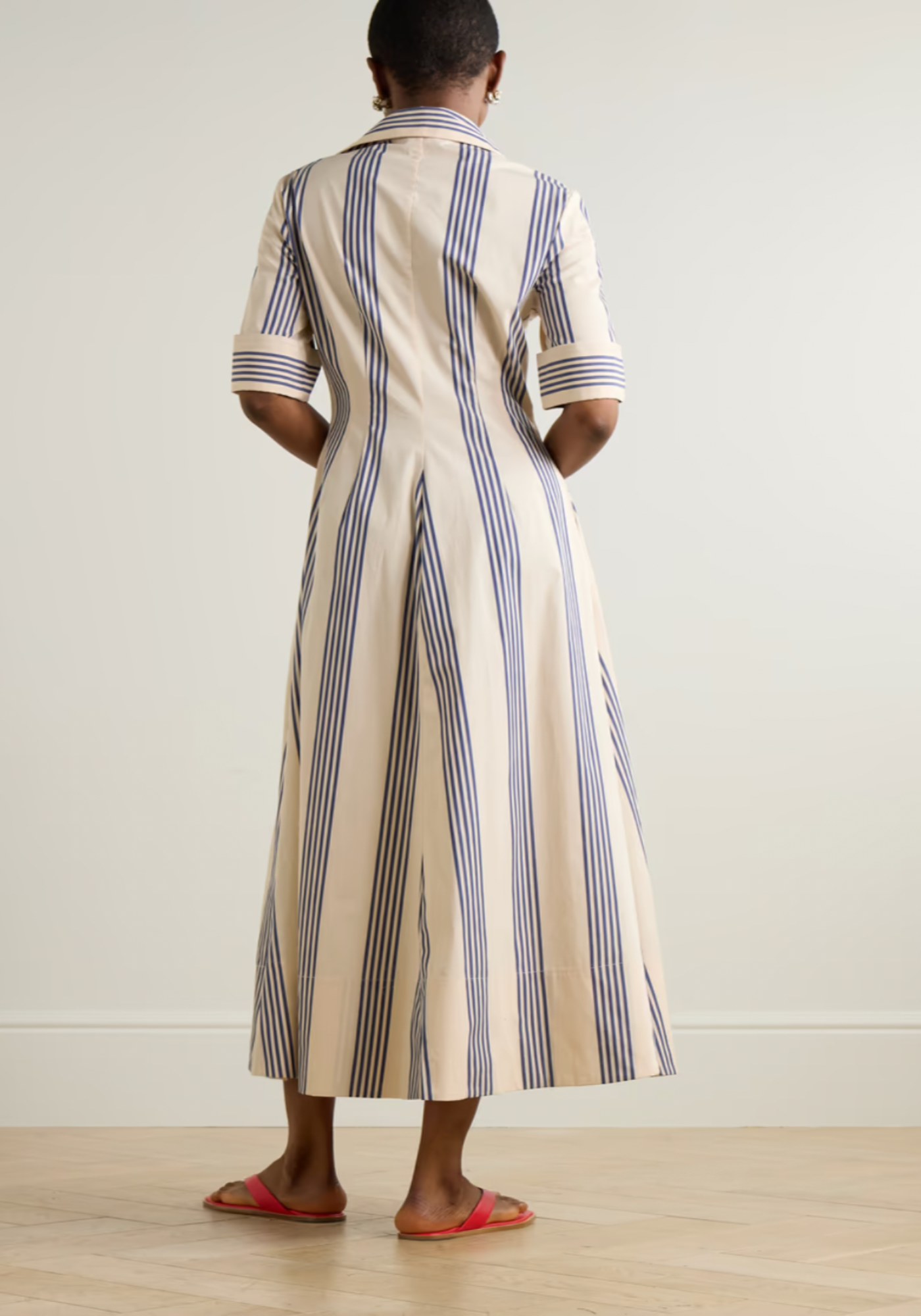 MAXI JOAN DRESS IN MARINE BAYADERE STRIPE