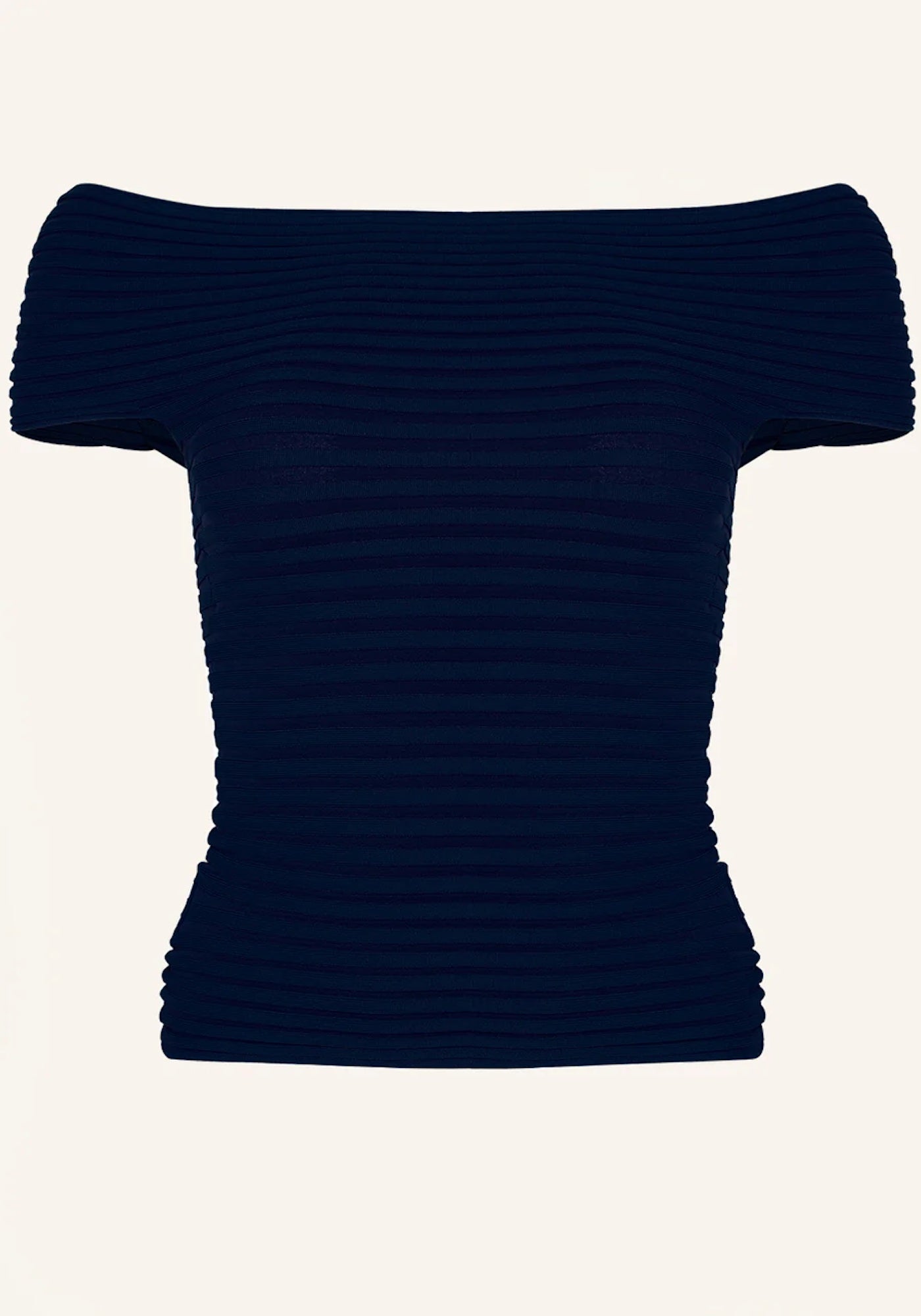 IRIS RIBBED TOP IN AZUL HORTENSIA