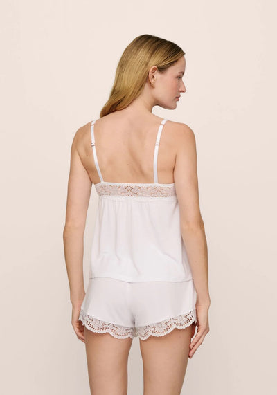 BEATRIX CAMI/SHORT PJ SET IN WHITE
