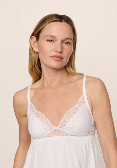 BEATRIX CAMI/SHORT PJ SET IN WHITE