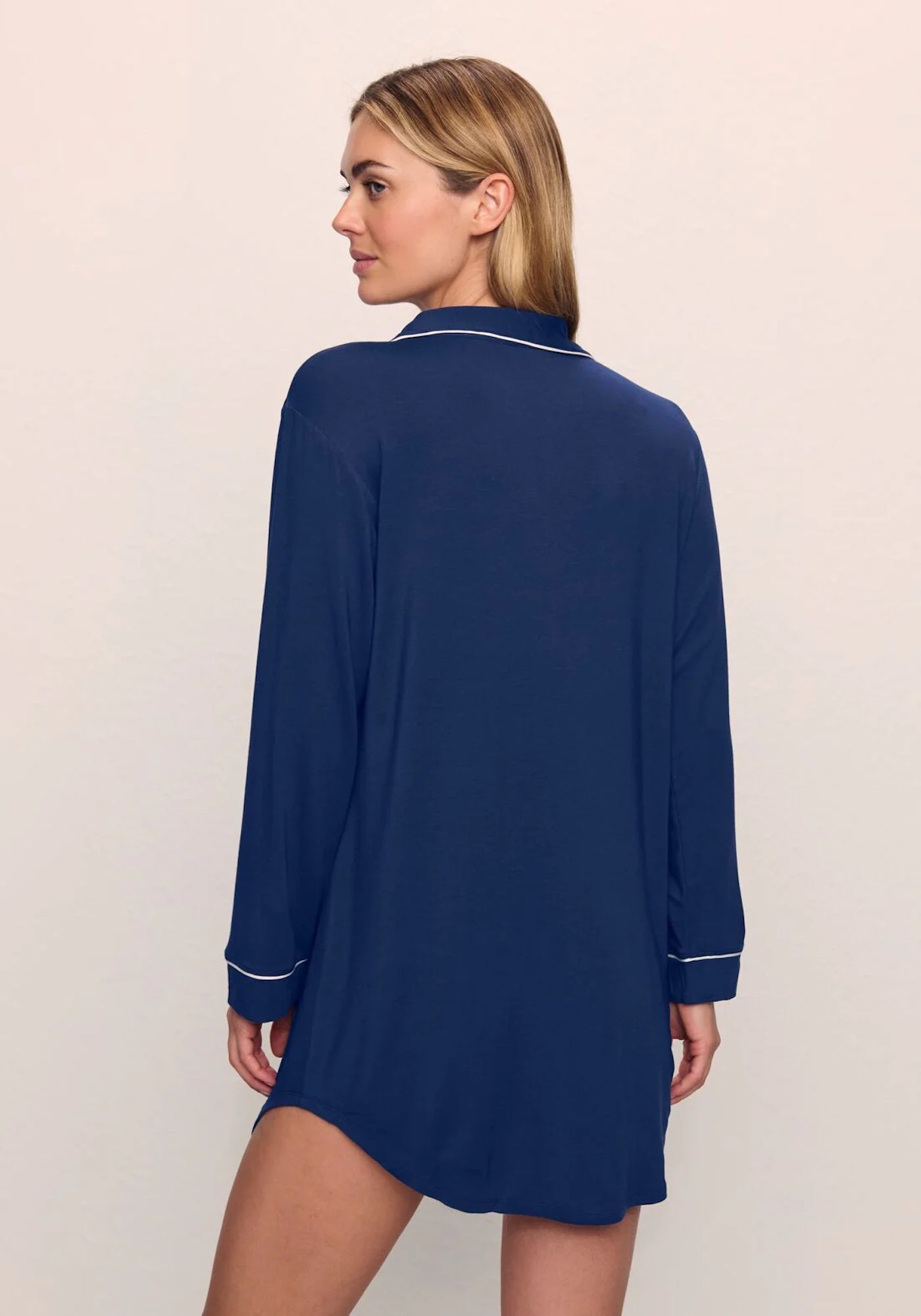 GISELE THE SLEEP SHIRT IN NAVY/IVORY