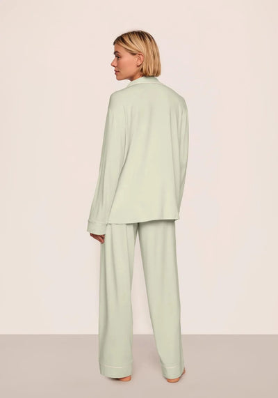 GISELE LONG PJ SET IN MINT CREAM/IVORY MICIV