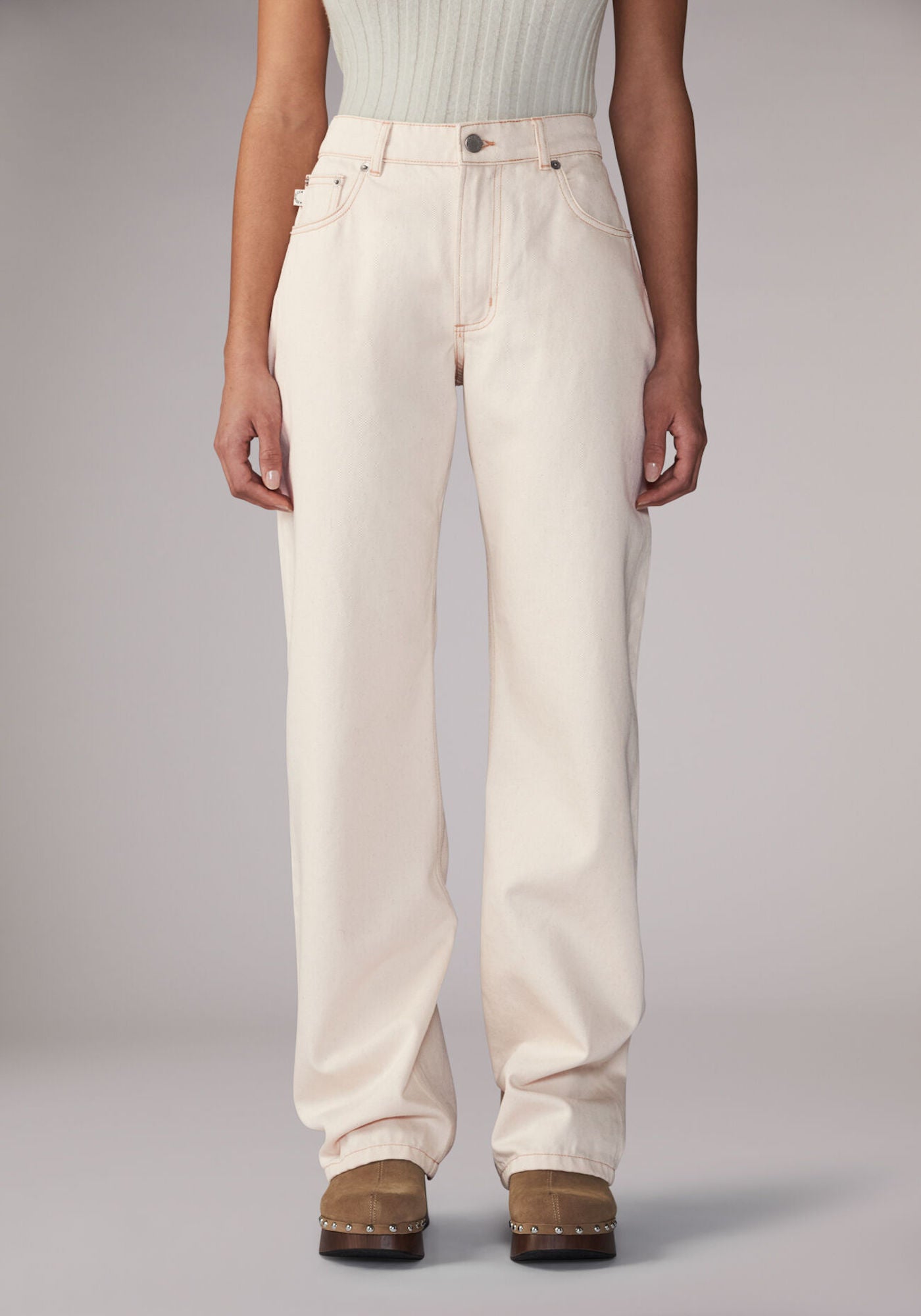 PATTI ANGEL PATCH JEANS OFF WHITE
