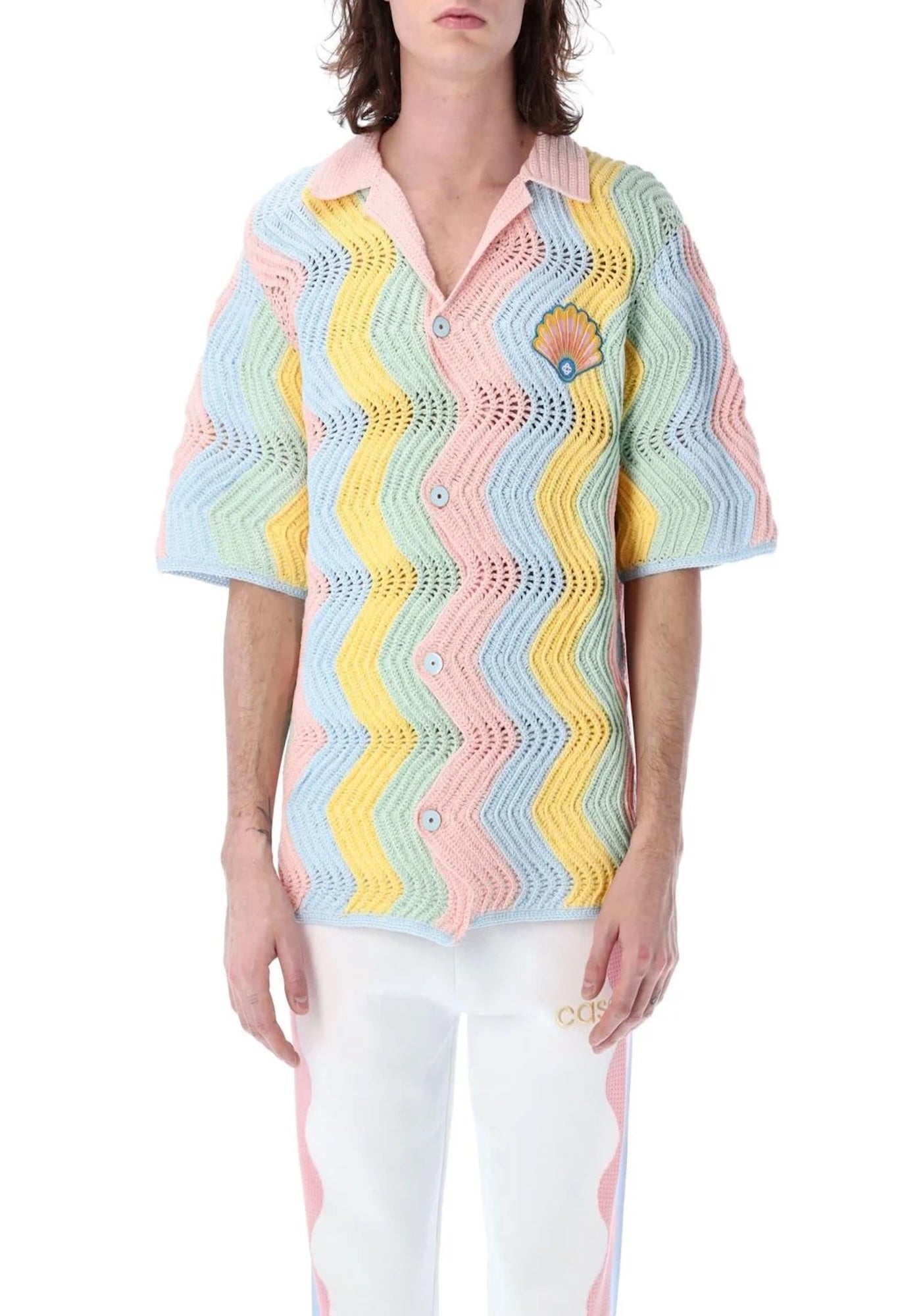 CASABLANCA MULTICOLOR KNIT CASA SHELL SHIRT