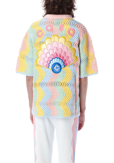 CASABLANCA MULTICOLOR KNIT CASA SHELL SHIRT