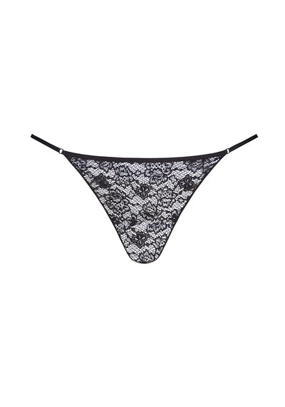 LACE LUNA THONG IN BLACK