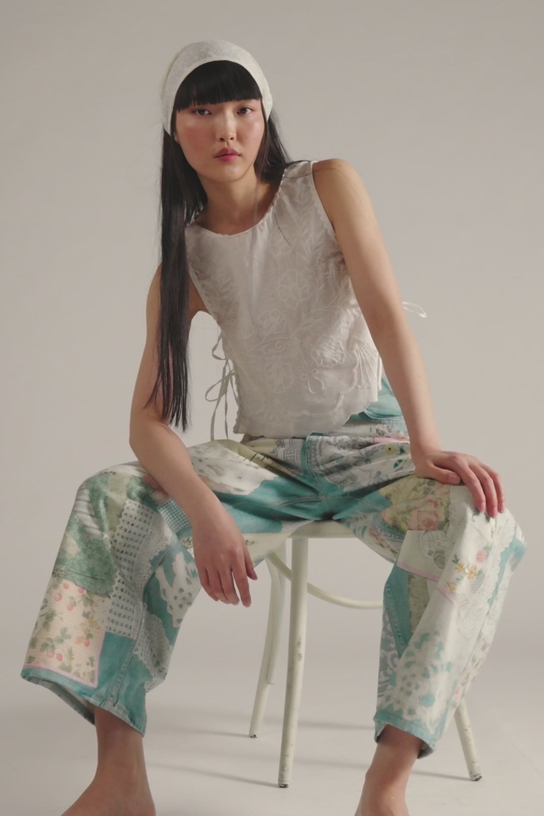 WE THE FREE ILLUSIONS PRINTED RELAXED JEANS