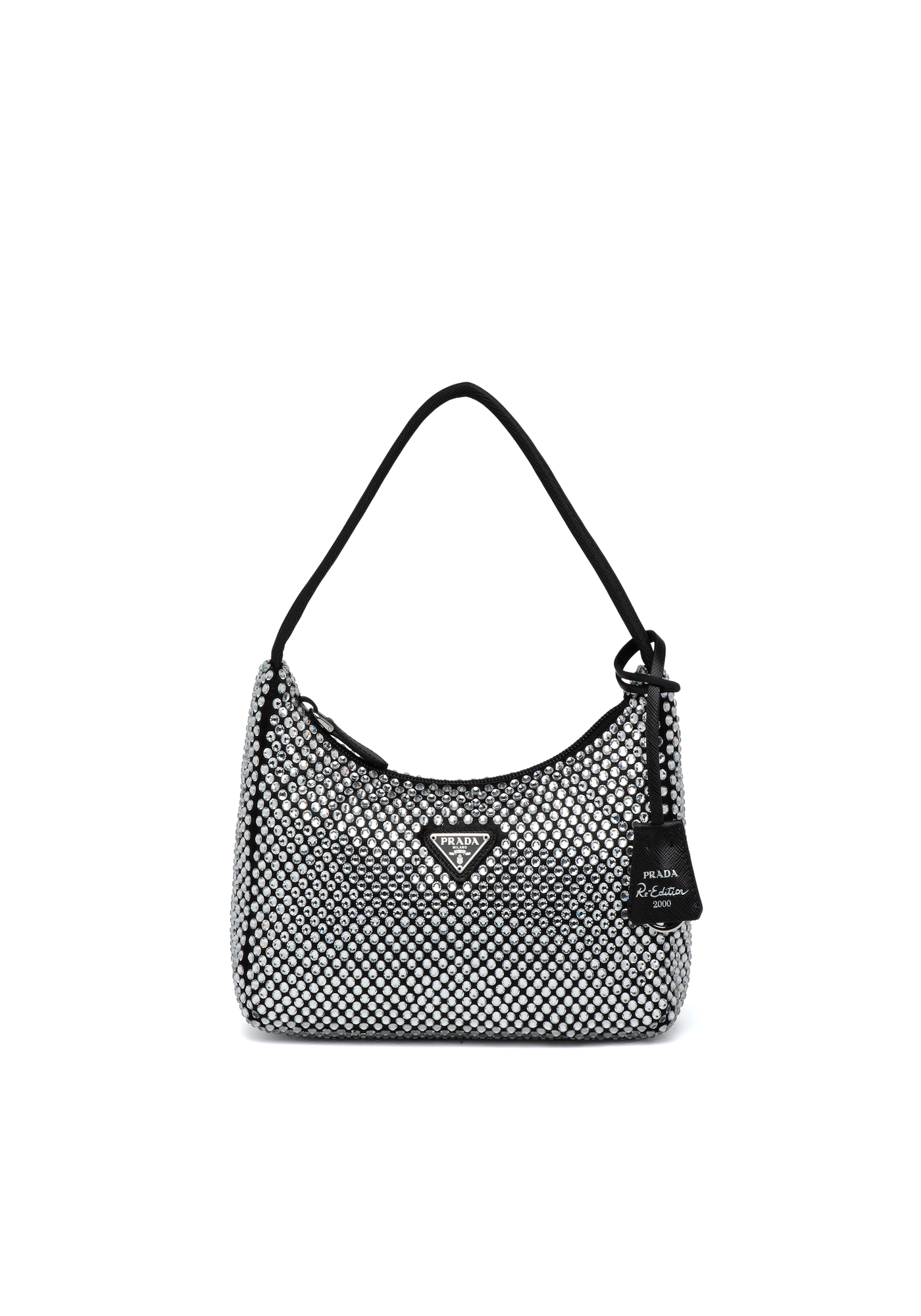 Satin mini-bag with artificial crystals Prada - The Designer Club