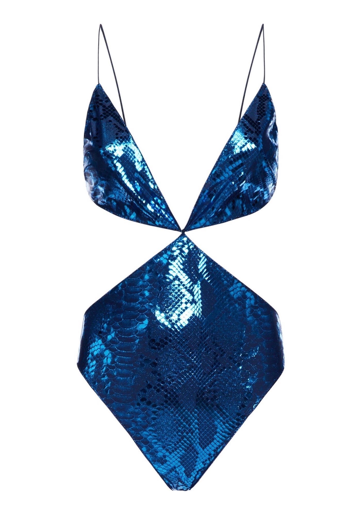 PYTHON CUT OUT MAILLOT IN BLUE