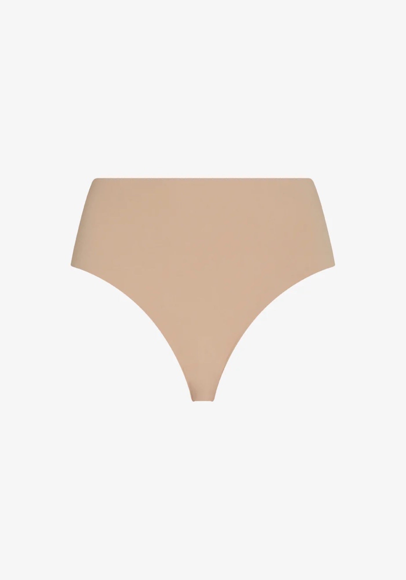 CLASSIC MID RISE THONG IN BEIGE