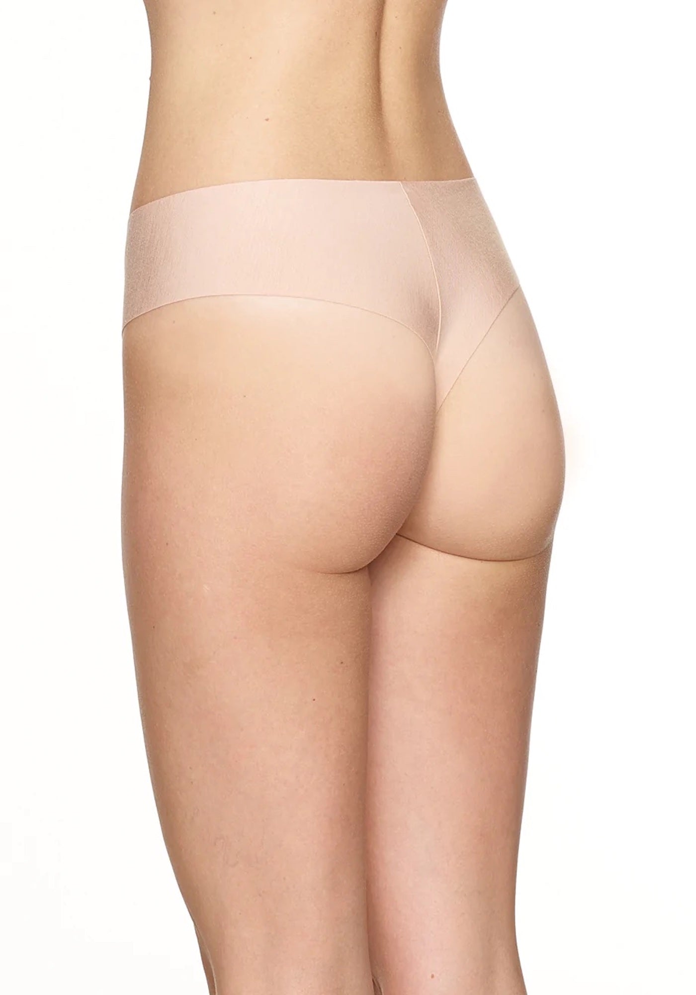 BUTTER MID RISE THONG IN BEIGE