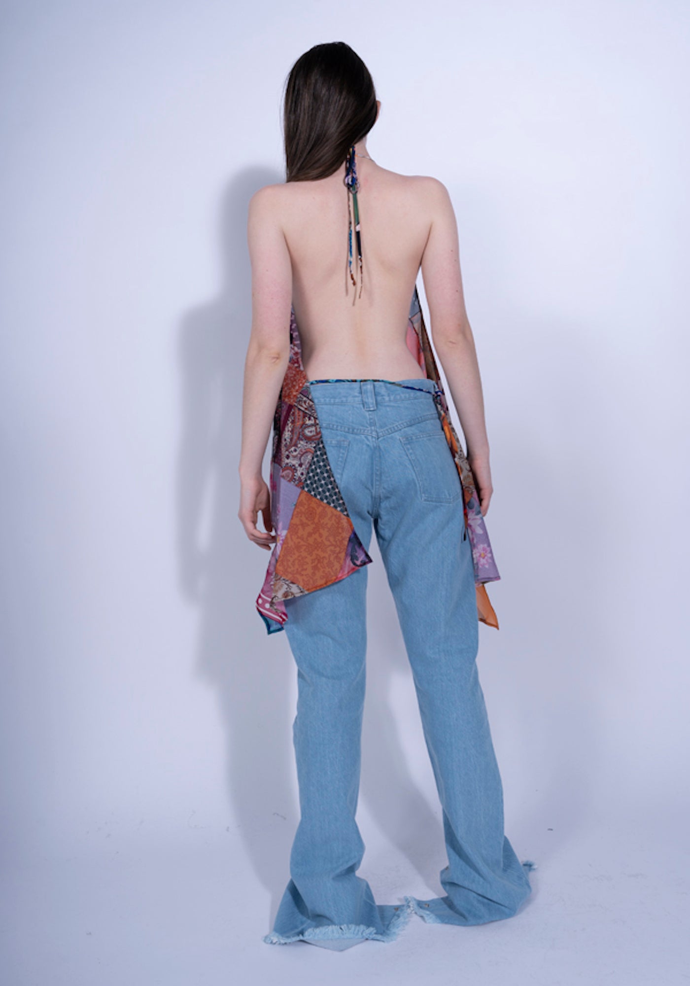 SLANTED CROTCH JEANS IN LIGHT BLUE