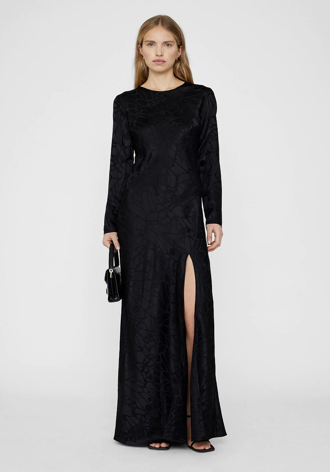 chinese dress ladies FREJA DRESS IN BLACK BUTTERFLY JACQUARD – Rue La Guérite