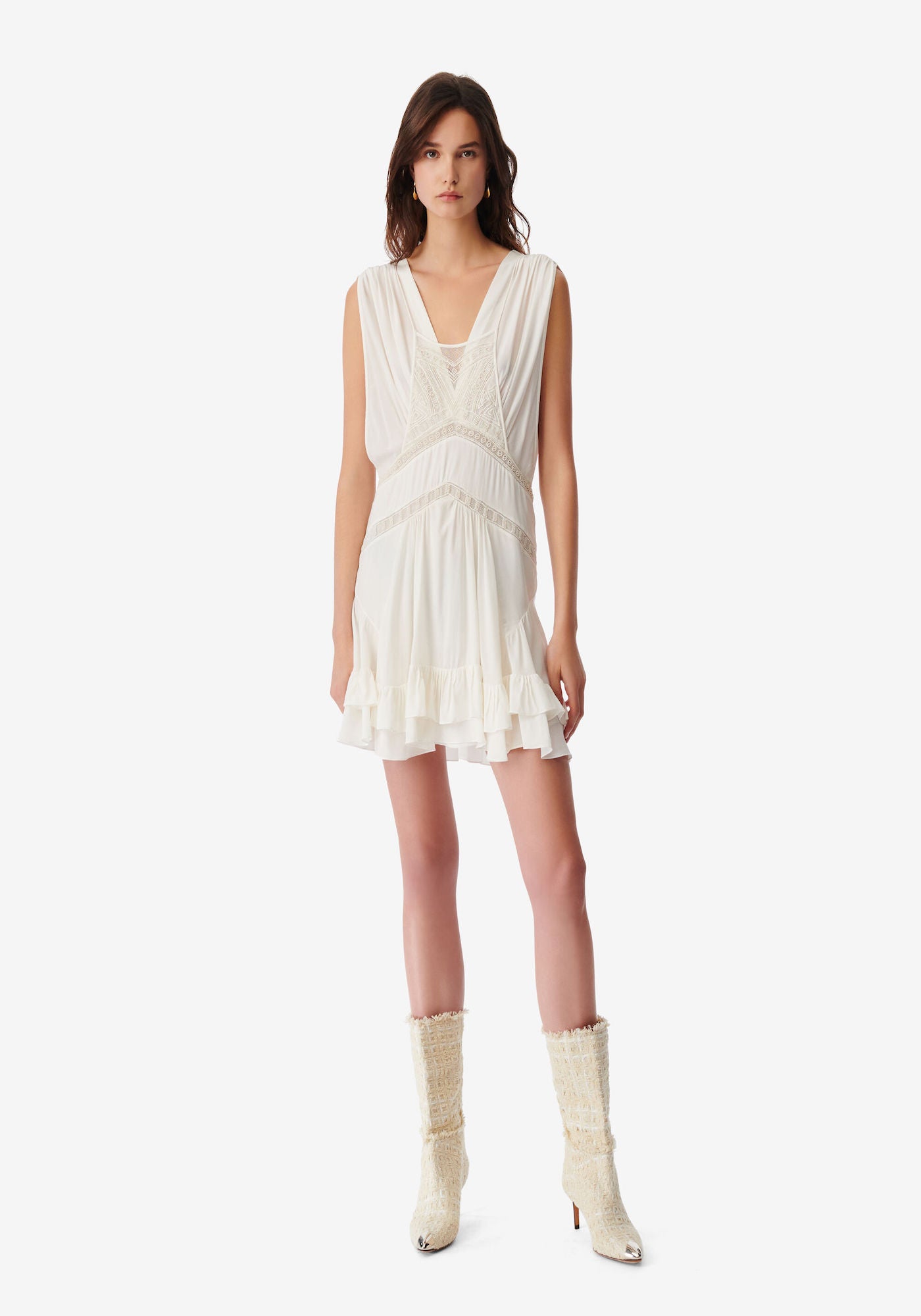 CONOR SHORT DRESS WITH BEADED EMBROIDERY