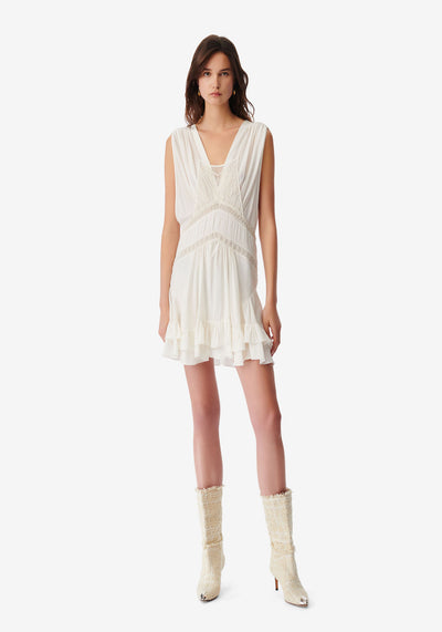 CONOR SHORT DRESS WITH BEADED EMBROIDERY